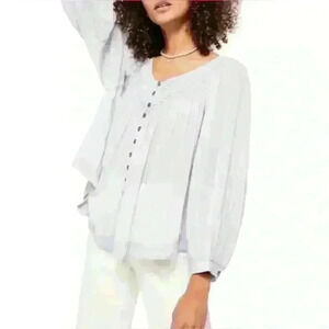 Free People We the Free Cool Meadow Peasant Blouse